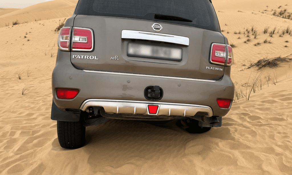 Nissan Patrol in desert dunes